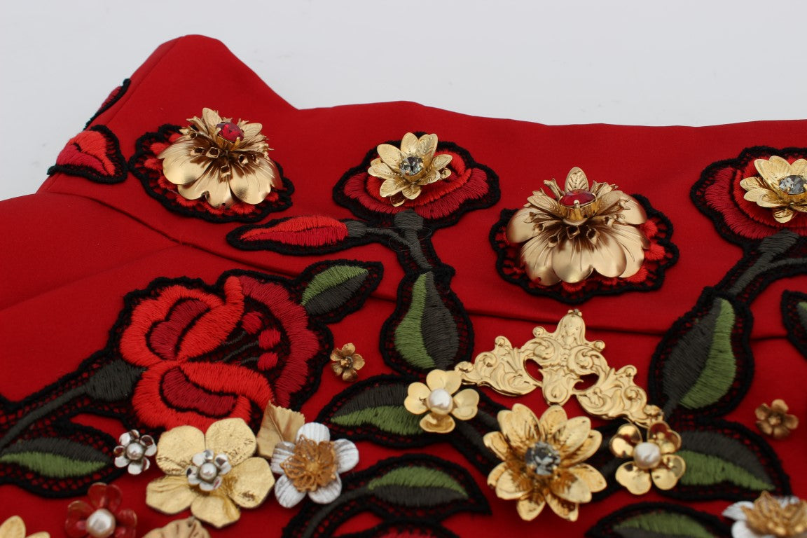 Міні-шорти Dolce &amp; Gabbana із вишитою сицилійською трояндою