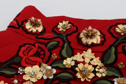 Міні-шорти Dolce &amp; Gabbana із вишитою сицилійською трояндою